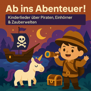 Cover der Playlist Ab ins Abenteuer! – Die besten Kinderlieder Fantasievoll für Entdecker