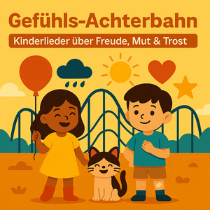 Cover der Playlist Gefühls-Achterbahn?! – Die besten Kinderlieder über Freude, Mut & Trost