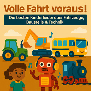 Cover der Playlist Volle Fahrt voraus! - Die besten Kinderlieder über Fahrzeuge, Baustelle & Technik