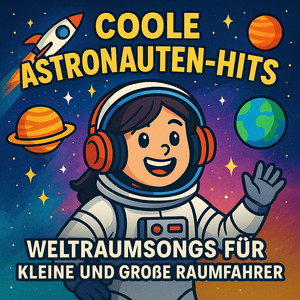 Cover der Playlist Coole Astronauten Hits - Weltraum Musik für kleine und große Raumfahrer und Kinder